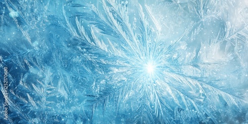 Wallpaper Mural Intricate ice crystal formation glistening in the light Torontodigital.ca