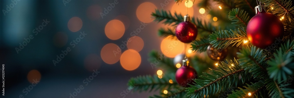 Background of Christmas Tree with Sparkling Lights, bokeh, decorations Background of Christmas Tree with Sparkling Lights, bokeh, decorations
