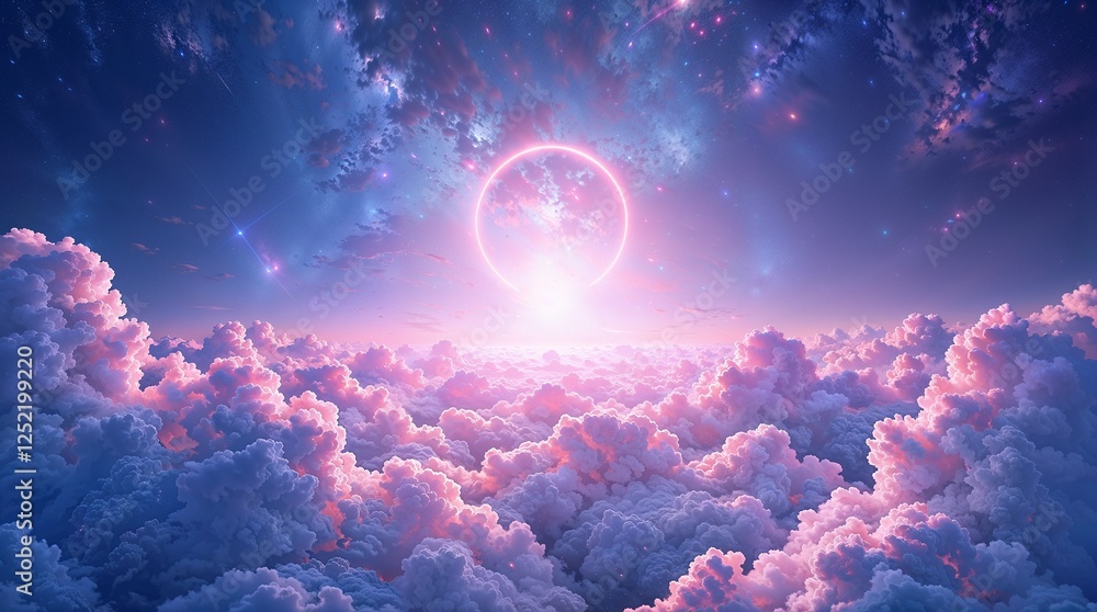 Fototapeta premium Cosmic Clouds, Celestial Light,Surreal Space, Infinite Possibilities.A Vision of the Universe in Stunning Color,Celestial and Cosmic Background
