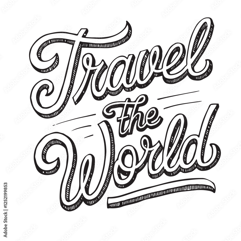 Travel the world typography Travel the world typography