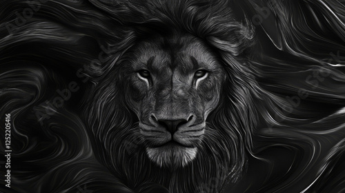 Lion for graphic work. Lion abstract art background.Animal backdrop wallpaper