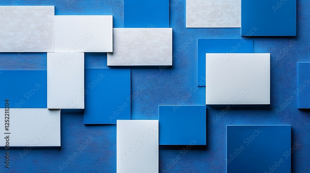 Abstract Blue and White Square Pattern Design Abstract Blue and White Square Pattern Design