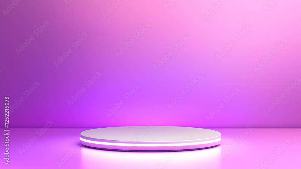 Obraz premium Dynamic presentation stage virtual space digital display modern environment wide angle creative concepts