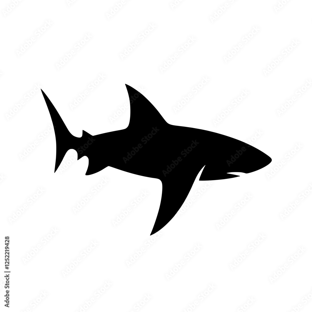Shark Silhouette: A powerful silhouette of a shark, symbolizing strength, speed, and resilience. Shark Silhouette: A powerful silhouette of a shark, symbolizing strength, speed, and resilience.