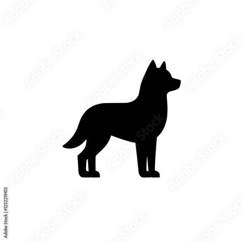 Wolf Silhouette:  A striking silhouette of a wolf stands tall, capturing the animal's powerful presence and majestic spirit.  