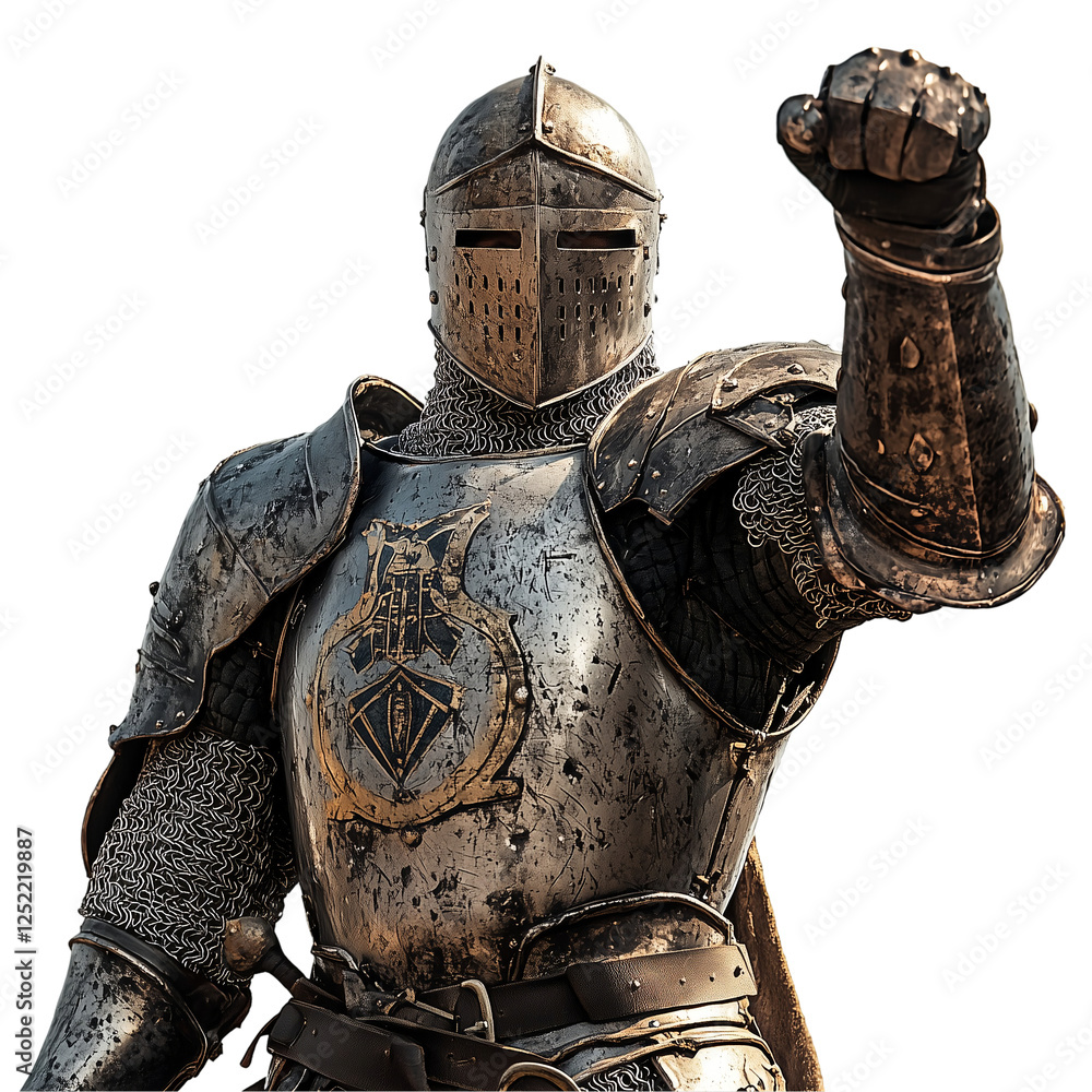 Cheering Knight in Armor as a Bold Medieval Warrior Portrait for Fantasy and Historical Art, isolated on transparent background png Cheering Knight in Armor as a Bold Medieval Warrior Portrait for Fantasy and Historical Art, isolated on transparent background png