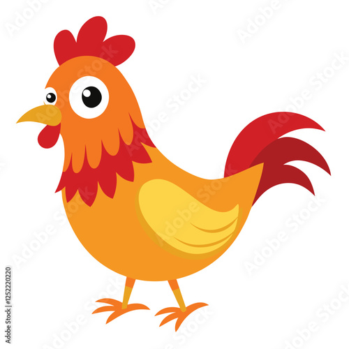  hen cartoon vector