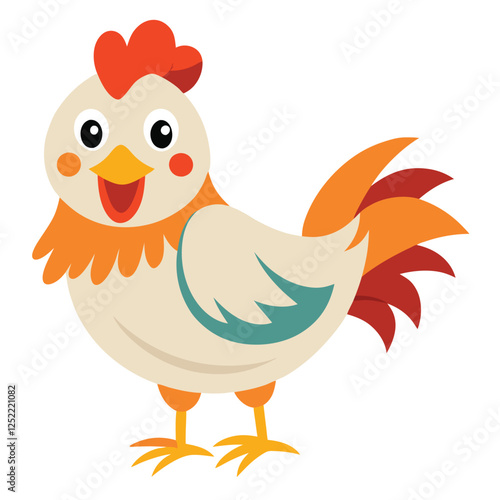 Happy Chicken hen vector