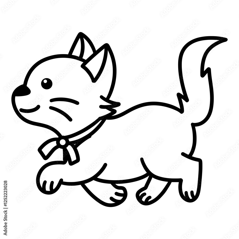 Fototapeta premium cute cat icon illustration