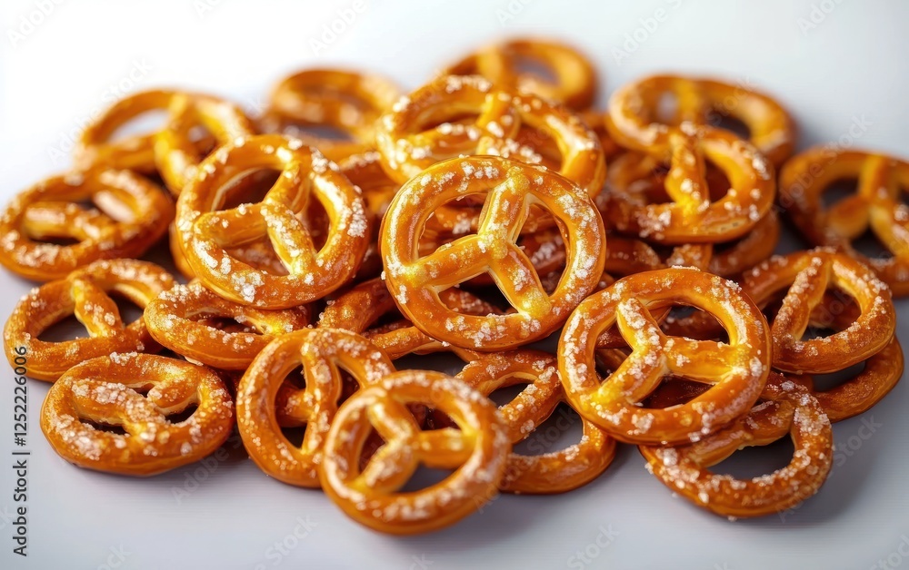 Artistic Still Life of Salted Pretzels in Natural Light with Soft Shadows Artistic Still Life of Salted Pretzels in Natural Light with Soft Shadows