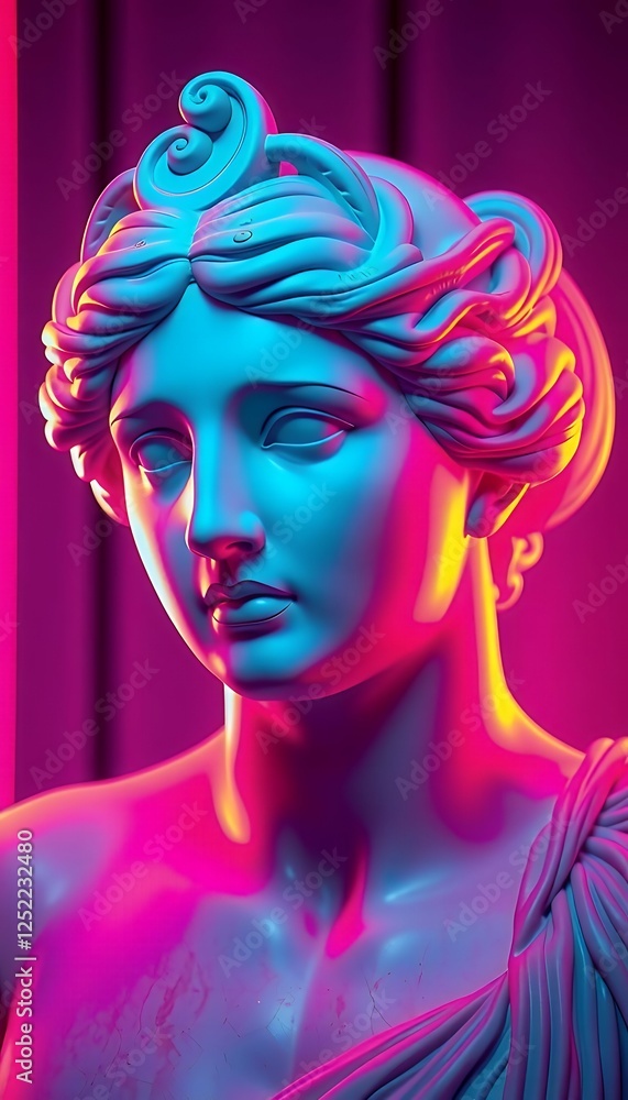 venus ancient creative statue vaporwave surreal concept olated neon colorful aphrodite black ad sculpture bpunk style greek image venus milo art statue sculpture art ancient style background fashion