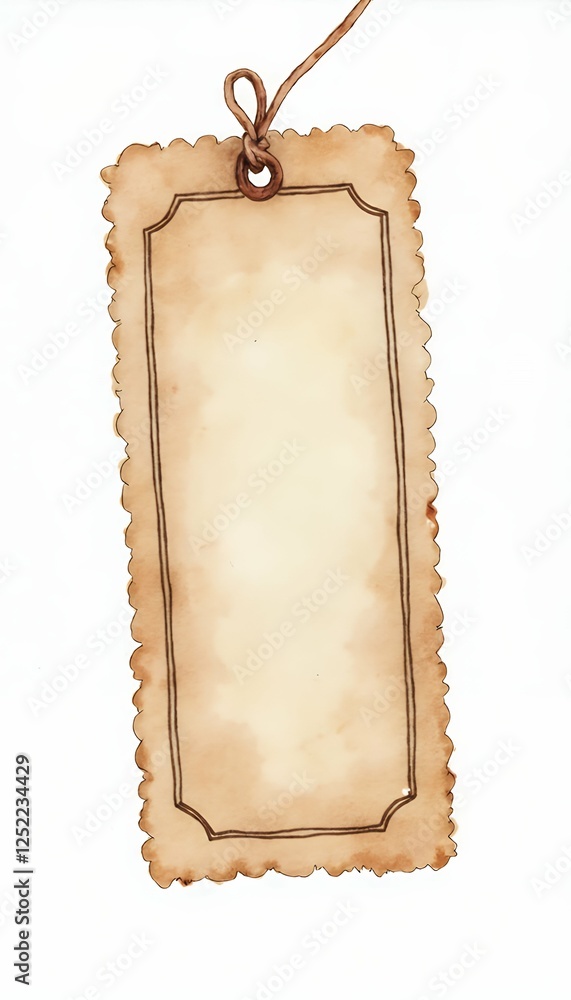 scrapbooking textured design watercolour free color beige draw element atic hand sign ticket object pattern hand decoration print drawn entry single cutout white paper backdrop ticket paper blank