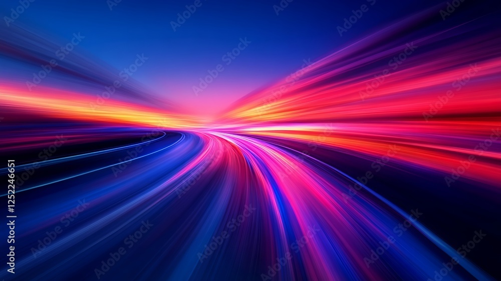 Abstract motion blur with vibrant neon lights, futuristic speed concept Abstract motion blur with vibrant neon lights, futuristic speed concept