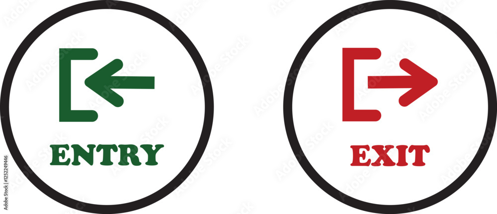 Enter and exit icon set. Entry and out sign black flat and line vector collection isolated on transparent background. Red and green sign with arrow symbol. Login logout register password vip entrance Enter and exit icon set. Entry and out sign black flat and line vector collection isolated on transparent background. Red and green sign with arrow symbol. Login logout register password vip entrance