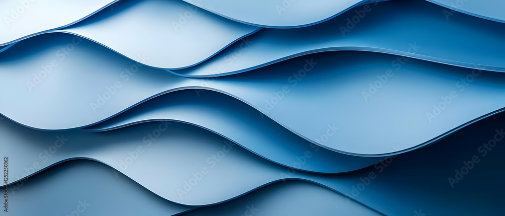 Fototapeta premium Blue wave abstract background design (2)