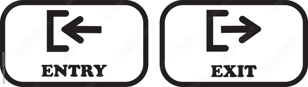 Enter and exit icon set. Entry and out sign black flat and line vector collection isolated on transparent background. Red and green sign with arrow symbol. Login logout register password vip entrance Enter and exit icon set. Entry and out sign black flat and line vector collection isolated on transparent background. Red and green sign with arrow symbol. Login logout register password vip entrance