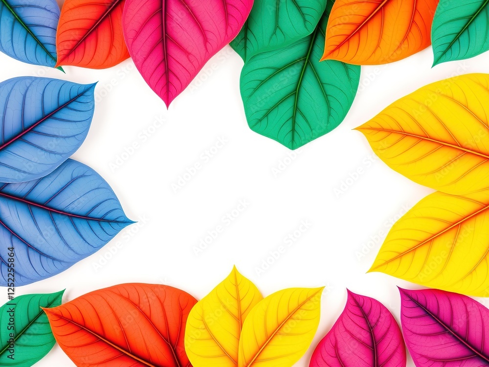 Obraz premium Geometric Leaf Patterns: Eye-Catching Designs for Web Promotions