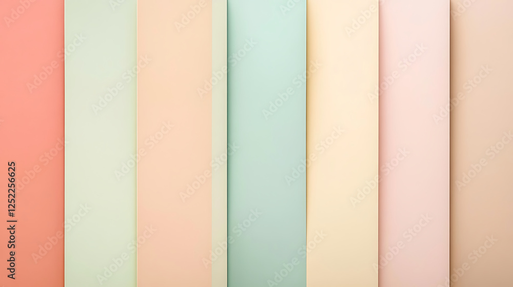 Obraz premium Pastel Colored Vertical Stripes Abstract Background