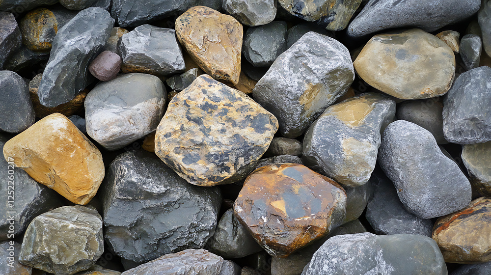 A Collection Of Grey Brown And Yellow Rocks A Collection Of Grey Brown And Yellow Rocks