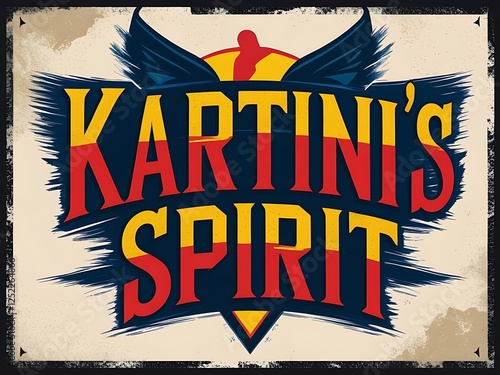 Kartinis Spirit Design Featuring Wings and Bold Typography photo