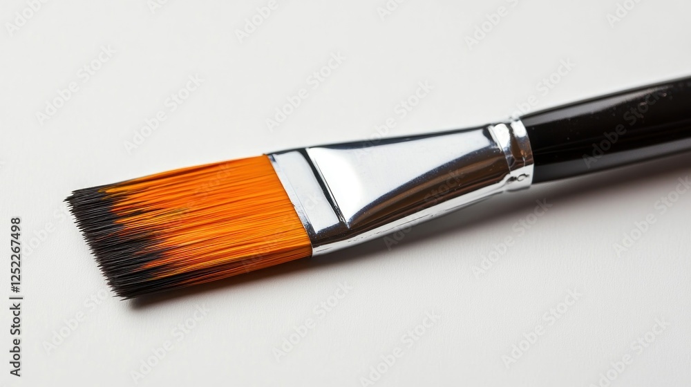Flat paintbrush on white background, art supplies (1) Flat paintbrush on white background, art supplies (1)