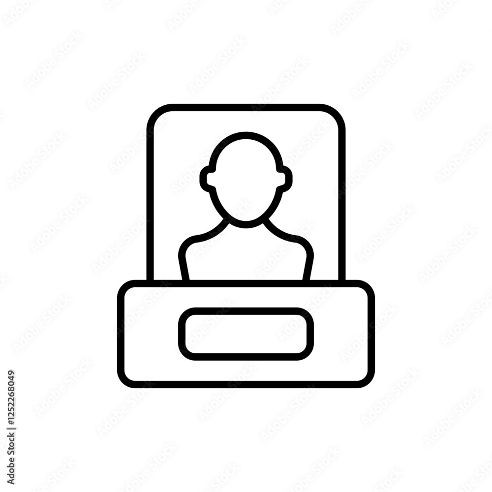 Fototapeta premium Sculpture Gallery outline icons, minimalist vector illustration ,simple transparent graphic element .Isolated on white background