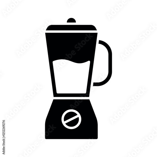 electric blender vector flat icon