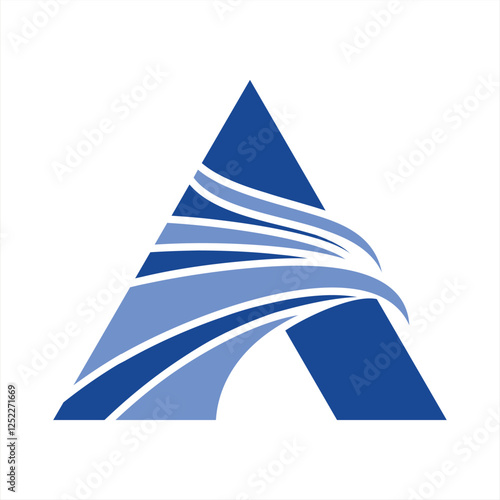 Abstract eagle head covering uru A illustrator logo design