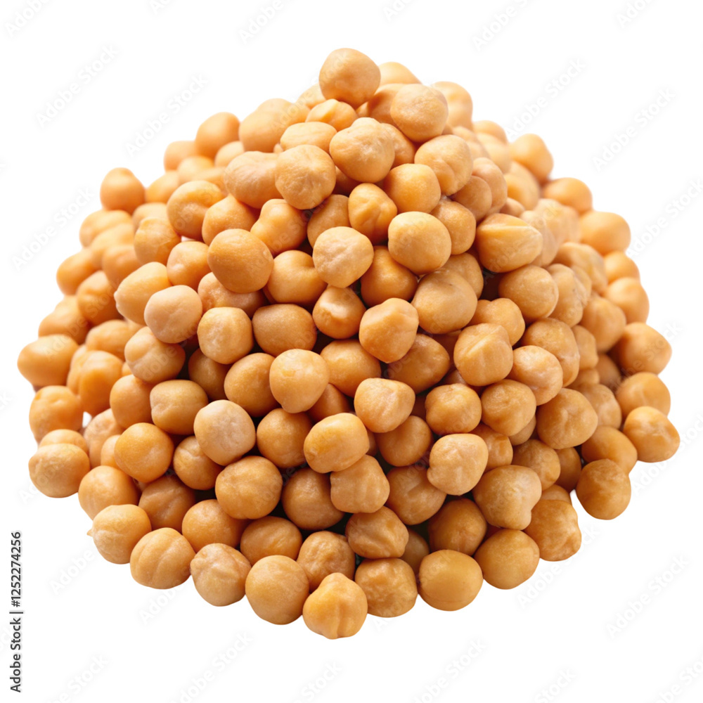Heap of Chickpeas Isolated on White Background Heap of Chickpeas Isolated on White Background