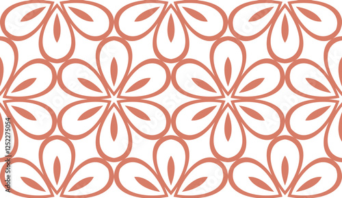 Seamless texture of floral ornament. Vector illustration. For the interior design, printing, web and textile