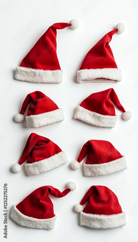 red collection olated hats santa background white hat christmas santa cap holiday claus christmas winter celebration isolated fur object decoration red season clothing symbol december costume santa red collection olated hats santa background white hat christmas santa cap holiday claus christmas winter celebration isolated fur object decoration red season clothing symbol december costume santa