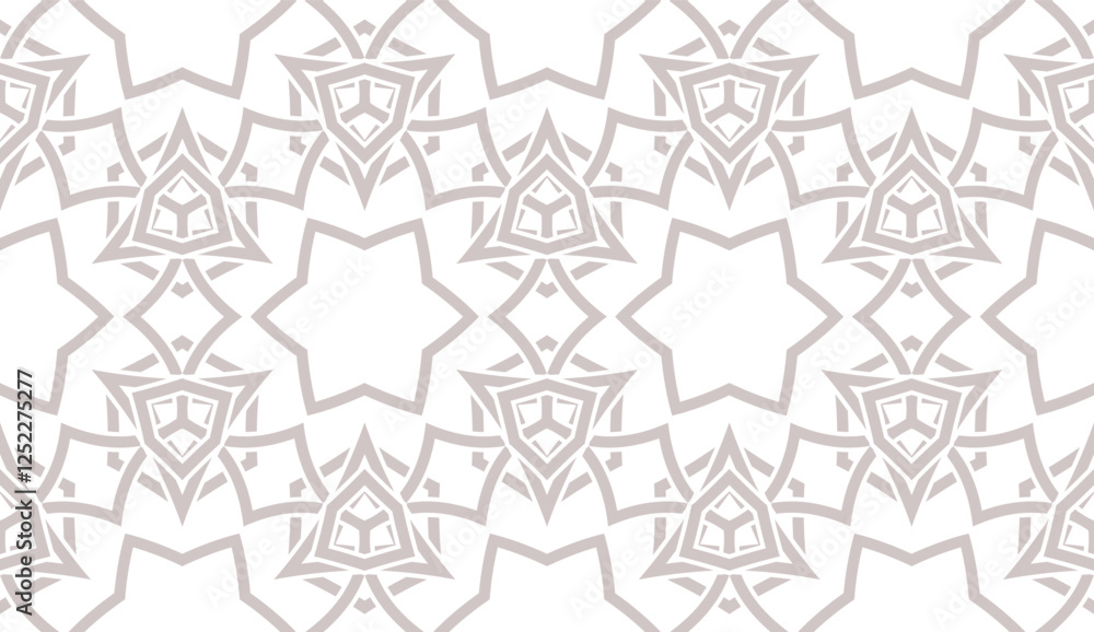 Line art decorative geometric ornament. Seamless pattern. Vector illustration for design