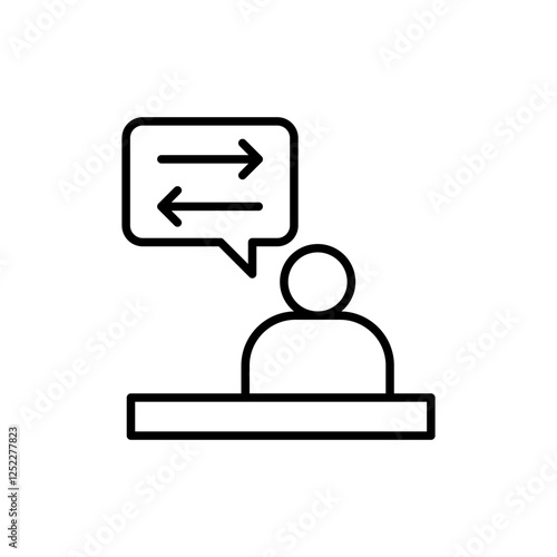 Working shift outline icons, minimalist vector illustration ,simple transparent graphic element .Isolated on white background