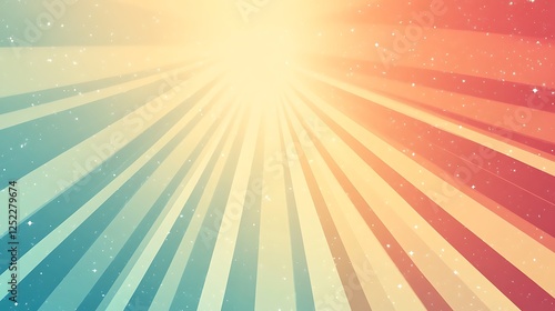 Abstract Radiating Sunburst Pastel Background Design