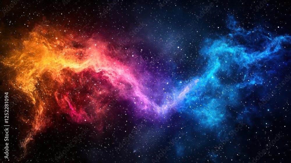 Obraz premium Colorful Nebula In Deep Space