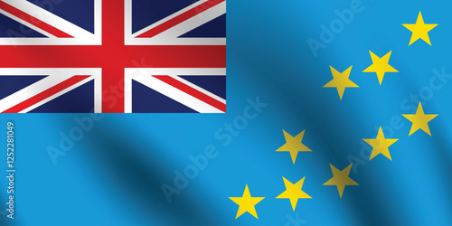 Free Download Tuvalu flag official colors and proportion digital vector illustration. Pleated flag. - GFXLoad