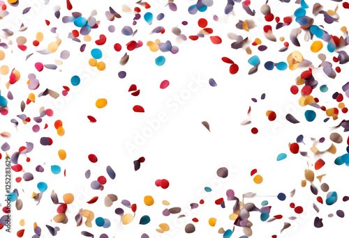 Obraz na płótnie yellow greeting empty background texture festive decoration beige object blank signs colorful party celebration confetti top colourful card nobody birthday holiday decorative paper view decor event w salonie