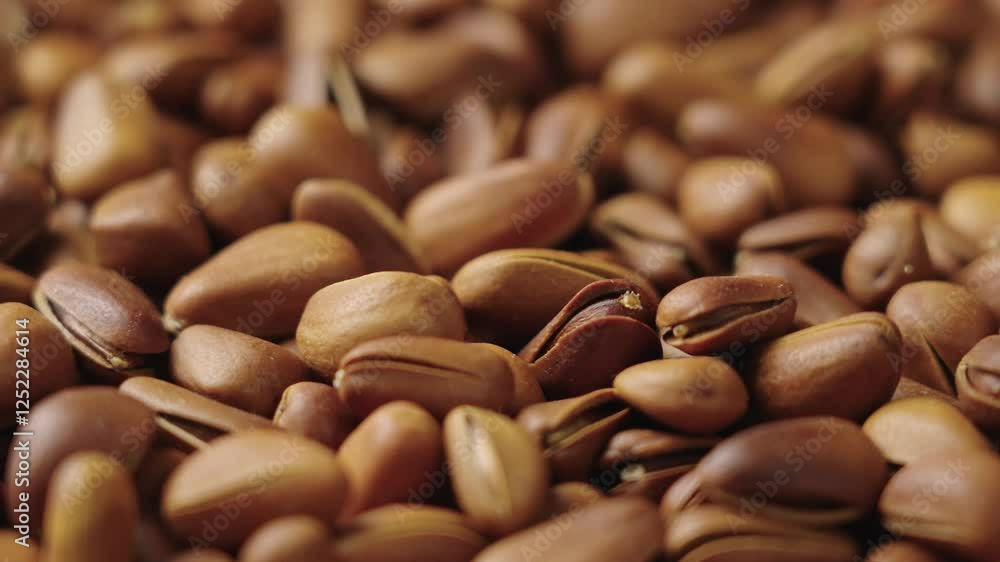 close up of roasted pine nuts background close up of roasted pine nuts background