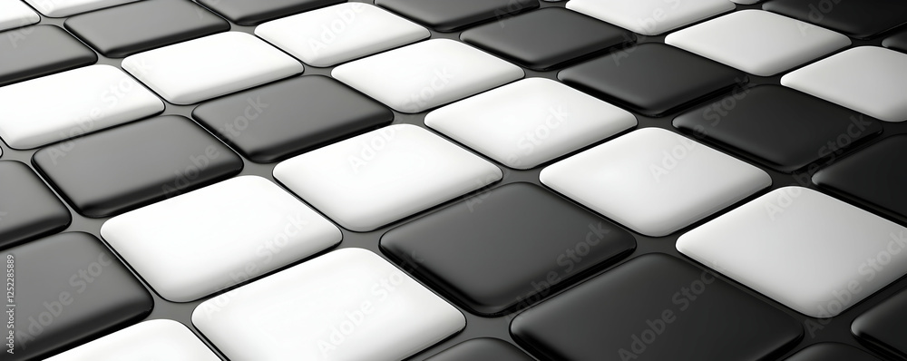 Fototapeta premium Black white square pattern background
