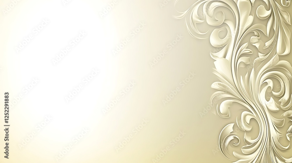 Elegant Creamy White Floral Design Background Elegant Creamy White Floral Design Background