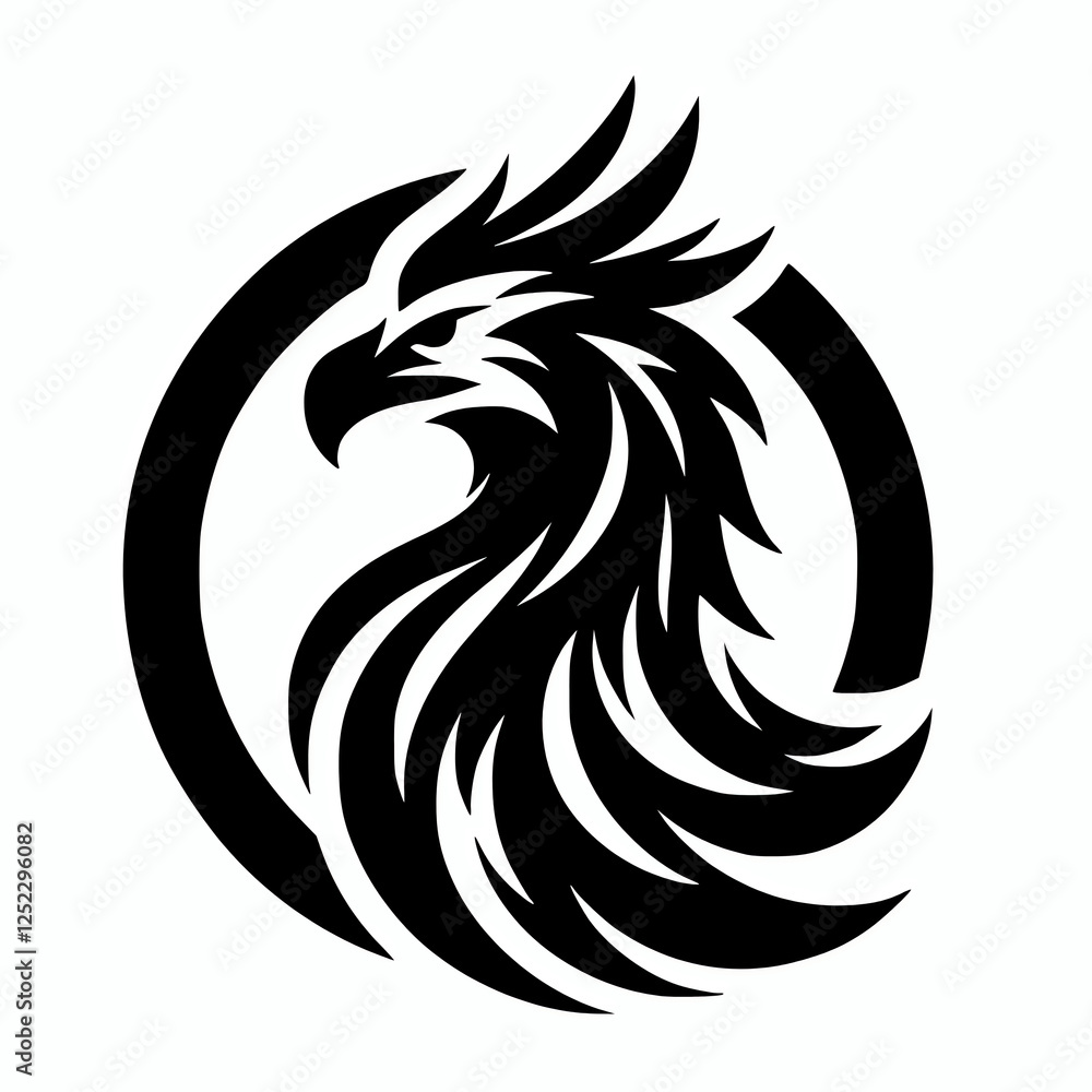 Naklejka premium Gryphon logo emblem icon symbol vector illustration