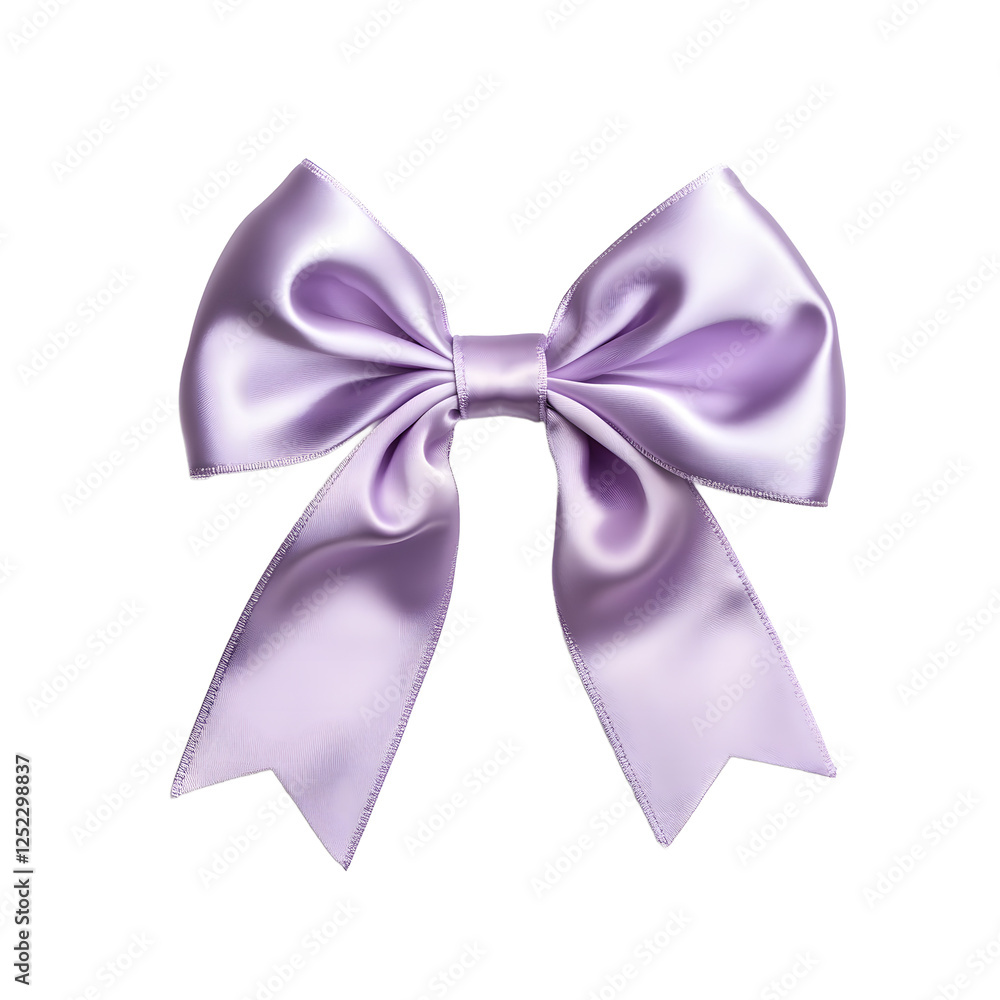 Elegant Lavender Satin Bow Isolated on Transparent Background Elegant Lavender Satin Bow Isolated on Transparent Background