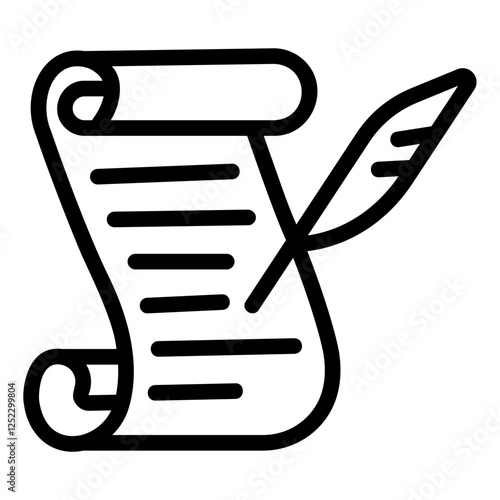 manuscript Line Icon