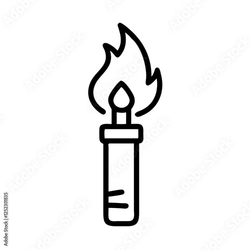 Blowtorch icon, torch, flame, fire, tool, heating, metalwork, plumbing, soldering, brazing.
