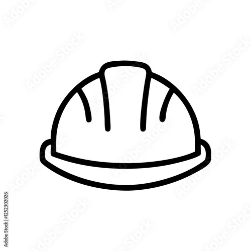 Hard hat icon, safety, construction, helmet, work, protection, industry, engineering, head, gear.
