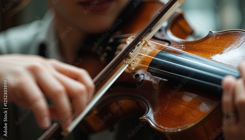 Violin performance concert hall photography artistic environment close-up view musical concept