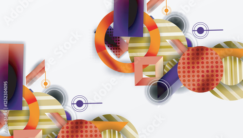 Dynamic complex geometric abstract background