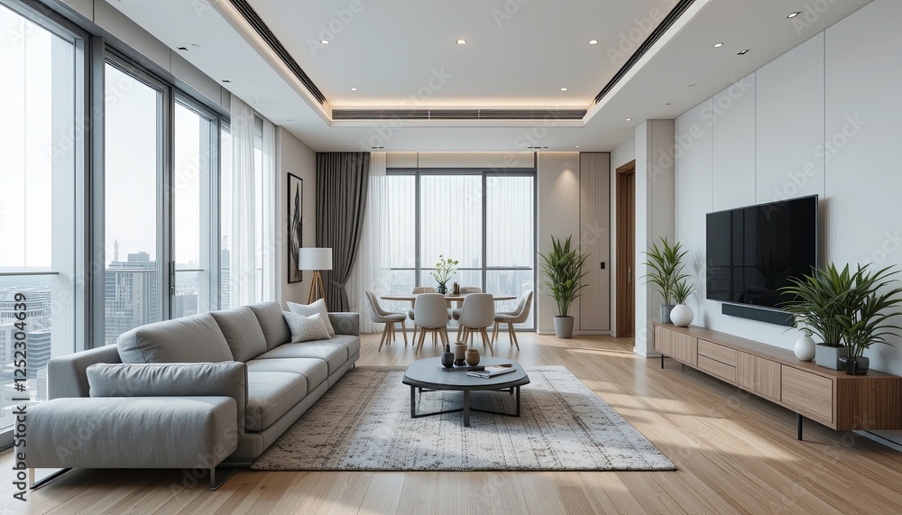Fototapeta premium Contemporary apartment interior photo
