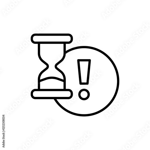 Expired date outline icons, minimalist vector illustration ,simple transparent graphic element .Isolated on white background