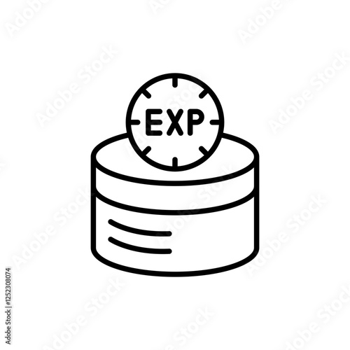 Expired product outline icons, minimalist vector illustration ,simple transparent graphic element .Isolated on white background